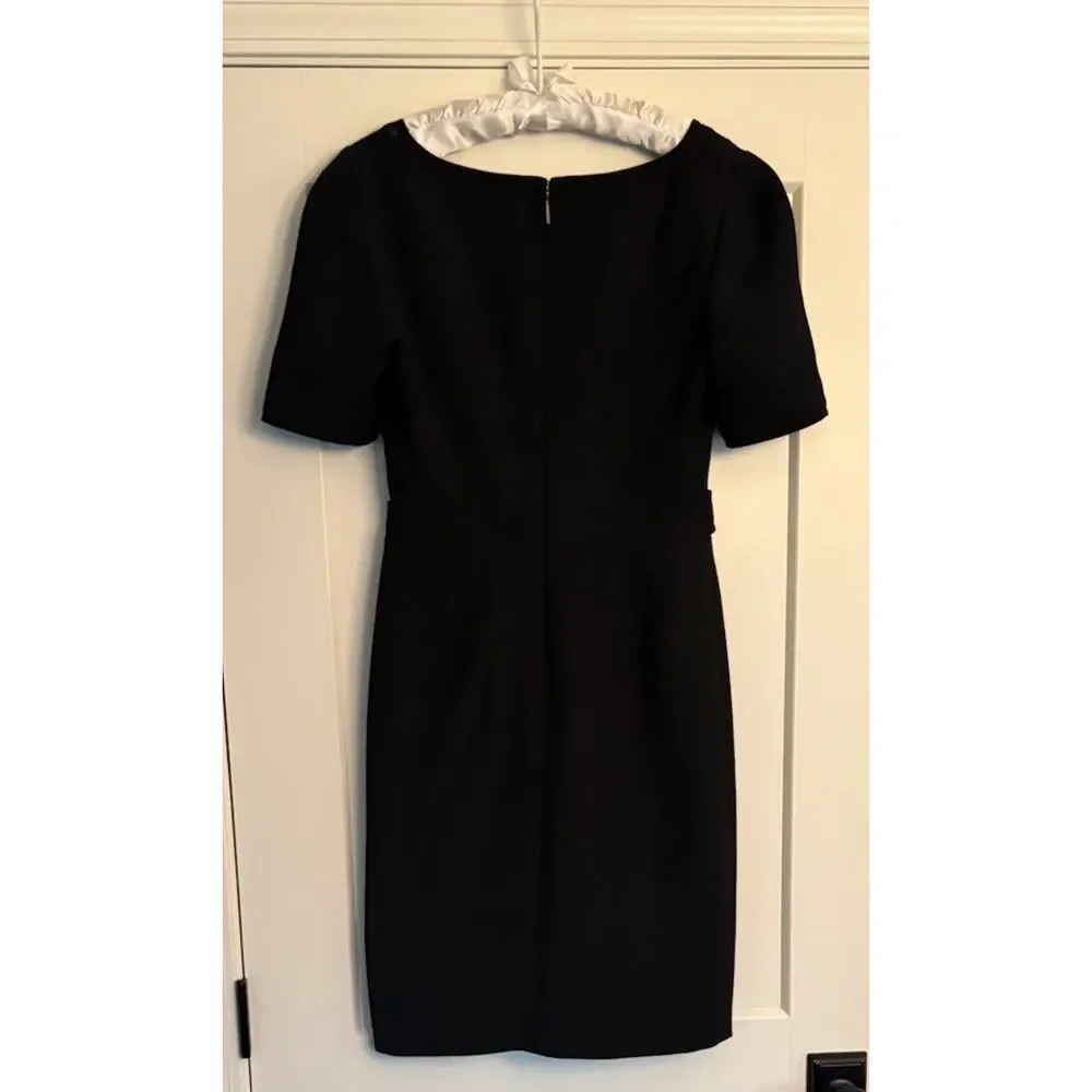 Tory Burch Sz 4 Lydia Black Wool Blend Sheath Dress